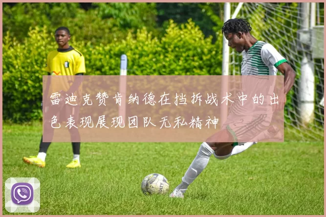 雷迪克赞肯纳德在挡拆战术中的出色表现展现团队无私精神
