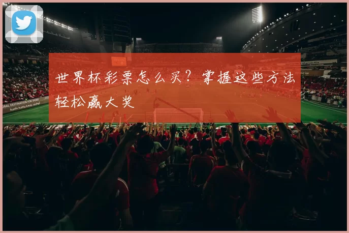 世界杯彩票怎么买？掌握这些方法轻松赢大奖